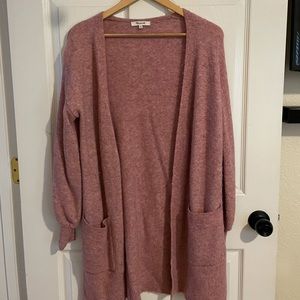 Madewell pink sweater cardigan